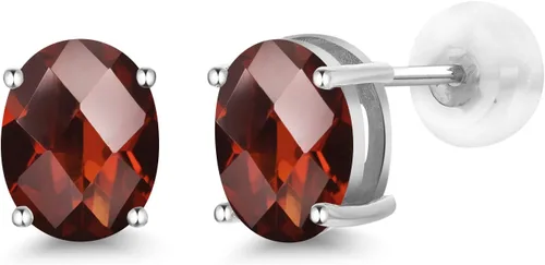 Miniatura 288 de Gem Stone King Aretes de oro de 14 quilates con piedra natal ovalada de 0.315 x 0.236 in Aretes de oro para mujer