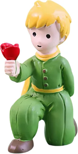 Estatuas de Príncipe con Rosa para Decoraciones de Tablero de Automóvil, Accesorios de Decoración Interior del Tablero, Espejos Retrovisores,