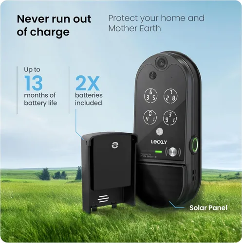 Miniatura 8 de Lockly Vision Elite - Cerradura inteligente de video con cámara, cerrojo inteligente Wi-Fi para puerta delantera, teclado PIN Genie®, cerradura