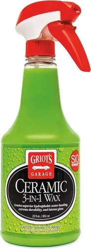 Cera de 3 en 1 de cerámica de Griots Garage, aerosol SiO2 para coches, camiones y caravanas, proporciona protección y formación de gotas de agua en