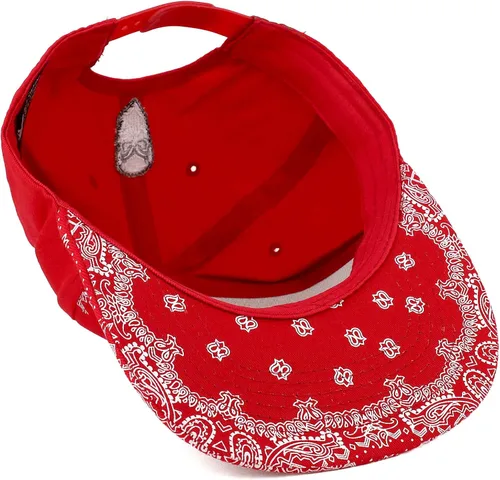 Miniatura 4 de Trendy Apparel tienda bordado de la Bandana snapback de calavera con estampado de cachemira Flatbill Cap