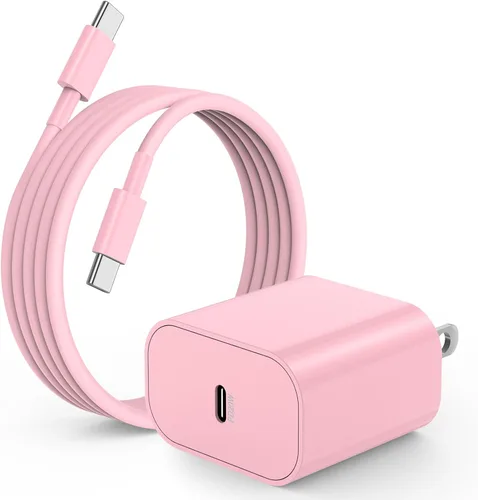 Miniatura 13 de Cargador para iPhone 17 16 15, enchufe de bloque de carga rápida USB C de 20 W y cable tipo C a C de 6 pies largo para Apple iPhone 17 Pro Max/17
