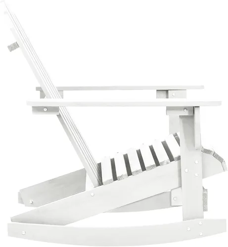 Miniatura 4 de vidaXL Adirondack - Silla mecedora para porche con respaldo alto, silla de patio al aire libre para jardín, césped, porche, terraza, color blanco