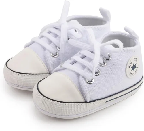 Miniatura 74 de KIDSUN zapatos deportivos altos hasta el tobillo para bebés, niños y niñas con suela antideslizante, suaves, para recién nacidos, zapatos
