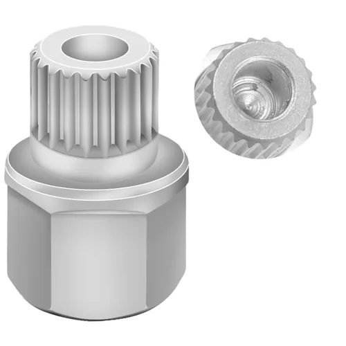 Miniatura 16 de Llave de tuerca de bloqueo de rueda de 11/15PT compatible con BMW, enchufe de tuerca de bloqueo de rueda AdaPTer, herramienta de extracción