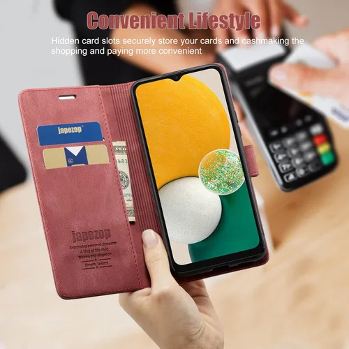 Miniatura 7 de Funda para Samsung Galaxy A13 5G, Samsung Galaxy A13 5G con tarjetero [bloqueo RFID] atril magnético, funda de cuero con tapa para Samsung Galaxy