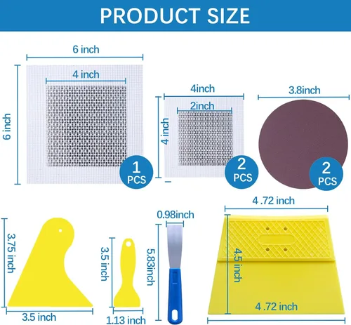 Miniatura 6 de Kit de reparación de paneles de yeso, kit de parche de agujero de paneles de yeso, pasta de spackle para pared 9.8OZ para arreglar agujeros