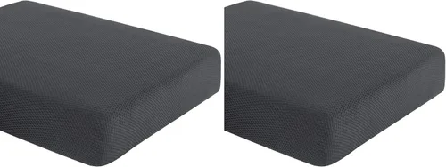 Funda de cojín elástica para sofá, funda de cojín de punto para asiento de caravana, protector de muebles reversible en sala de estar (cojín de Gris