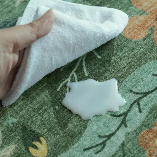 Miniatura 4 de Alfombra lavable, 2x6: fáciles de limpiar, resistente a manchas, antideslizante, no pierde pelo; para áreas de alto tráfico con mascotas, verde