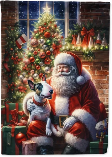 Miniatura 106 de Caroline's Treasures DAC4159CHF - Bandera de casa de Husky siberiano y Papá Noel para porche, grande, para colgar en la pared, poliéster
