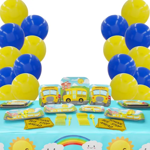Miniatura 10 de Paquete de suministros de fiesta de lujo (137 piezas para 16 invitados), decoraciones de cumpleaños para jugadores, suministros de fiesta