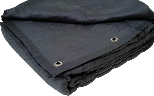 Miniatura 2 de Mytee Products Manta pequeña negra amortiguadora de sonido con ojales, 48 x 48 pulgadas, manta móvil con absorción de sonido, tejido de 1 paquete
