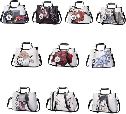 Miniatura 5 de Nevenka Monederos y bolsos para mujer con asa superior, bolsos de hombro de cuero para mujer