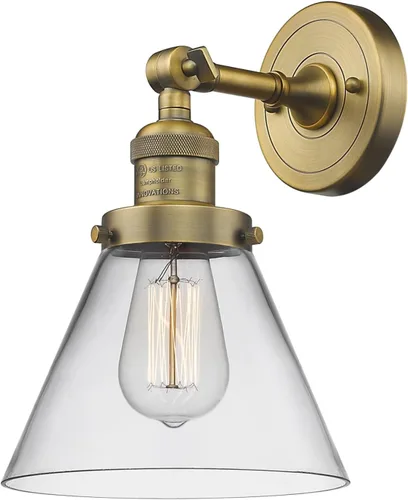 Miniatura 13 de Innovations 203-BB-G54 1 Aplique de luz, pantalla de campana pequeña, latón cepillado