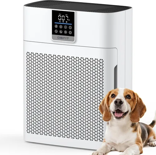 Purificadores de aire para el hogar, habitación grande de hasta 2180 pies cuadrados, purificador de aire HEPA DBFIT con prefiltro de nailon lavable,