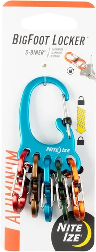 Miniatura 19 de Nite Ize Bigfoot Locker KeyRack - Soporte de acero inoxidable para coche, casa y otras llaves - Mosquetón con S-Biners - Capacidad para 15 llaves a