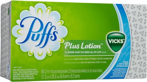Miniatura 4 de Puffs Plus Lotion - Pañuelos faciales, cubo, 6 cajas (56 unidades cada una)