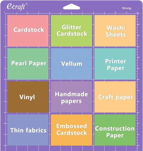 Miniatura 4 de Ecraft Alfombrilla de corte para Cricut Explore One/Air/Air 2 Maker (fuerte, estándar, ligera) 12 x 24 pulgadas y 12 x 12 pulgadas