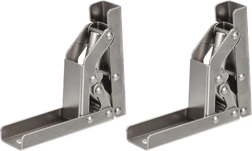 uxcell Soporte plegable de la bisagra del estante de 90 grados, soporte ocultado del tenedor de la tabla 2pcs para las piezas de los muebles