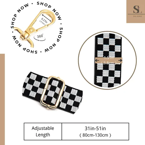 Miniatura 234 de S&loyoe Correas de repuesto para bolso, correa ajustable para bolsa cruzada, correas de guitarra anchas para bolsos de 1.5 pulgadas
