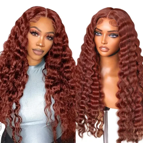 Miniatura 10 de DULOVE Deep Wave Lace Front Wigs Human Hair HD Lace Wig Pre Plucked with Baby Hair Glueless Deep Curly Wig Human Hair for Black Women Natural