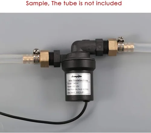 Miniatura 5 de BYT-7A014 Bomba de circulación de agua caliente solar de 12 V CC, bajo nivel de ruido, cabezal de descarga de 3 m, 2.1 GPM