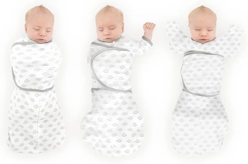 Miniatura 19 de SwaddleDesigns Saco Envolvente Omni de 6 Vías con Brazos Arriba para Recién Nacido, Más Opciones para Calmar el Reflejo de Sobresalto, Mejora