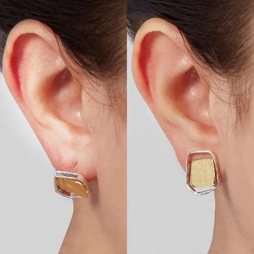 Miniatura 4 de Silpada Juego de aretes de espalda plana para mujer, plata de ley 925, evita que se vuelquen hacia adelante o se caigan de aretes pesados, tres