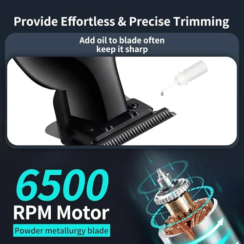 Miniatura 2 de KEMEI Cortapelos 2299 Profesional para Hombres Profesional – Cortadora de Peluquería Inalámbrica y con Cable para Corte de Cabello y Aseo Recargable