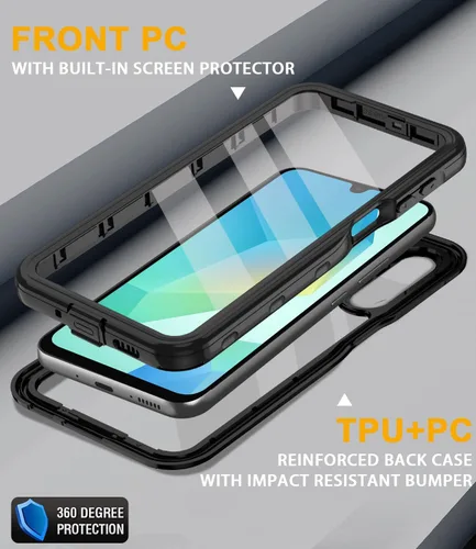 Miniatura 5 de for Samsung Galaxy A16 5G Case Waterproof Built-in Screen Protector IP68 Waterproof 360° Full Body Protective Heavy Duty Shockproof Dustproof