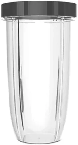 Miniatura 2 de Taza corta NutriBullet de 18 onzas con anillo de borde estándar, transparente/gris (NBM-U0269)