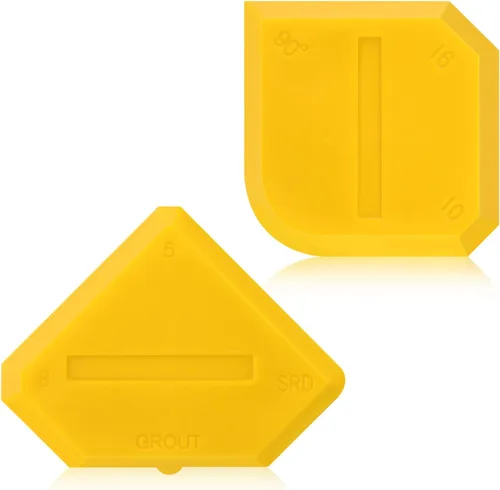 Miniatura 8 de Outus Juego de 2 herramientas de calafateo, herramienta de sellado de silicona y lechada para pisos de cocina y baño, color rojo