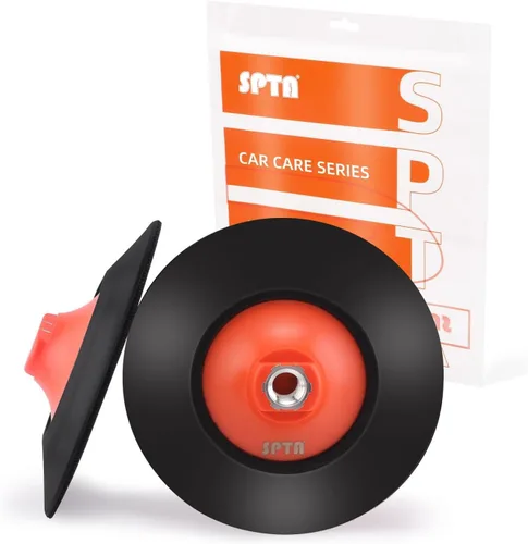 Miniatura 12 de SPTA 2 placas de respaldo flexible rotativas RO, almohadilla de respaldo suave de poliuretano de cara de aro y bucle utilizada en pulidora rotativa