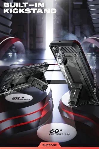 Miniatura 2 de SUPCASE Funda para Samsung Galaxy S23 Ultra con soporte, [Unicorn Beetle Pro] [2 marcos frontales]