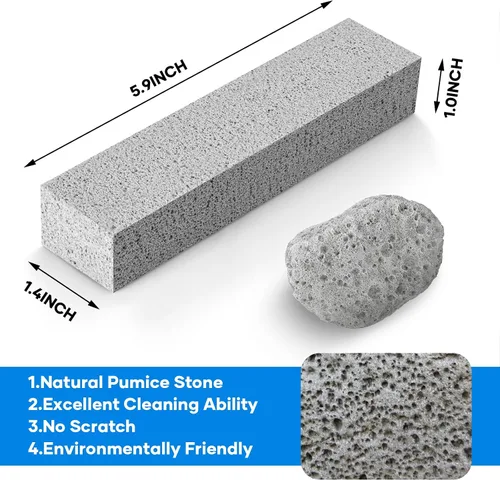 Miniatura 3 de Paquete de 24 piedras pómez, piedra pómez gris para limpieza del inodoro, bastón para limpiar el inodoro, baño, fregadero de cocina, parrilla (gris)