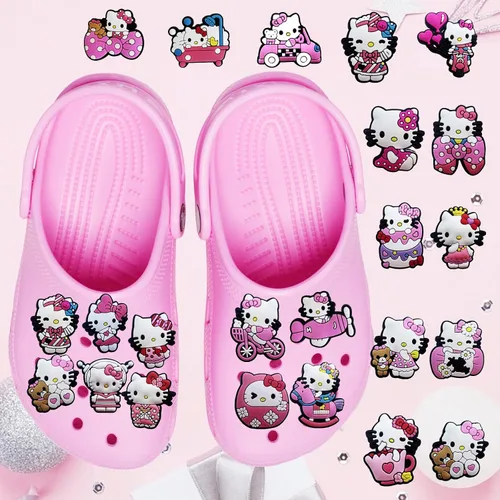 Miniatura 2 de Dijes para zapatos de cocodrilo, accesorios para decoraciones para niñas, niños, adultos, mujeres, recuerdos de fiesta, Vinilo, No es una piedra