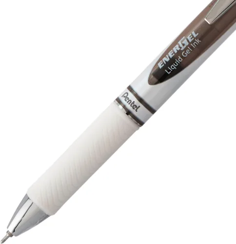 Miniatura 3 de Pentel EnerGel PEARL - Bolígrafo retráctil de gel líquido, línea media de 0.028 in, punta de aguja, tinta negra, paquete de 12 cajas con ventana
