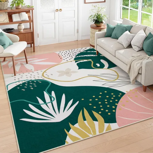 Miniatura 22 de Lahome Alfombra de pasillo rosa - Alfombra de 2x7, alfombra antideslizante lavable para baño, alfombra ligera para piso, alfombras para pasillo
