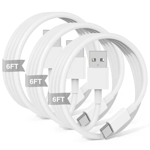 Miniatura 18 de Cable Carplay de coche para iPhone 17 16 15 Pro Plus Pro Max Air, paquete de 3 [3.3 pies + 3.3 pies + 6 pies] USB A a USB C cable para iPhone 17 16