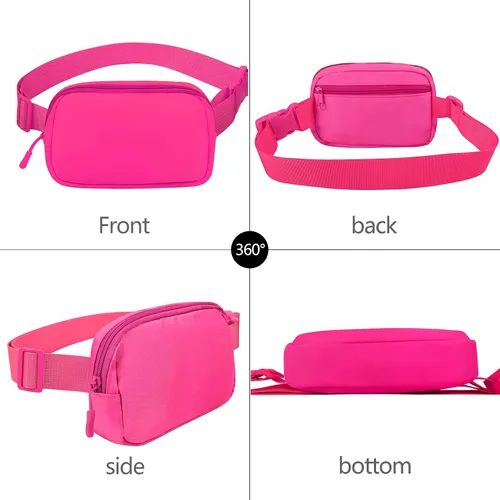 Miniatura 49 de Riñonera cruzada para mujeres y hombres, bolsa para cinturón para senderismo con correa ajustable, riñonera para correr, entrenamiento, deportes