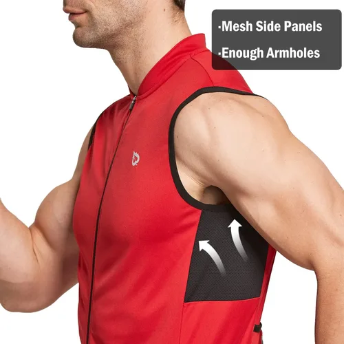 Miniatura 3 de BALEAF Men's Sleeveless Cycling Jersey Road Bike Shirt Bicycle Biking Tank Tops Full Zip Pockets SPF UPF50+