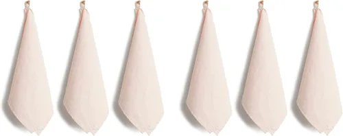 Paños de cocina de lino de Linen World, 14 x 28 pulgadas, juego de 6 paños decorativos para té/cocina, paños de cocina de lino europeo lavado en
