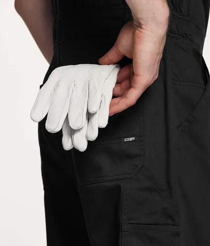 Miniatura 6 de CQR - Overol para hombre con manga corta, cremallera frontal, múltiples bolsillos, resistente a las manchas y a las arrugas