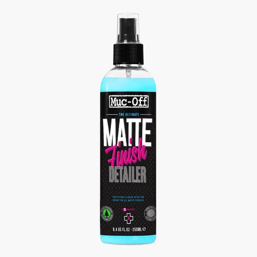 Muc-Off Matt Finish Detailer 250/16.9 fl oz | Spray protector y de detalle rápido para todos los acabados mate | Acabado antiadherente, sin rayas ni