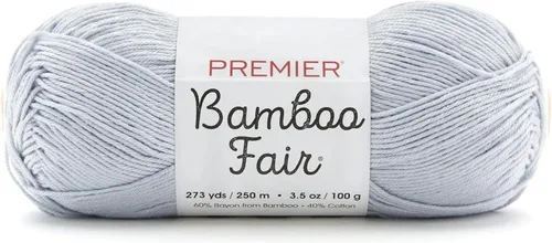 Miniatura 28 de Premier Yarns Hilo de bambú Fair DK, para tejer y tejer, mezcla de algodón para tejido y ganchillo en climas cálidos, color marfil
