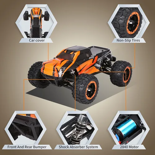 Miniatura 5 de GoolRC 16889A Pro RC Cars, coche de control remoto a escala 1:16, 4WD 45KM/H de alta velocidad sin escobillas motor RC camión, 2.4GHz todo terreno