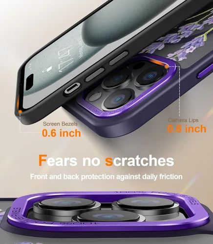 Miniatura 208 de Goodon para iPhone 15 Pro Max con protector de pantalla de privacidad, compatible con Magsafe, funda translúcida mate a prueba de golpes - Linda