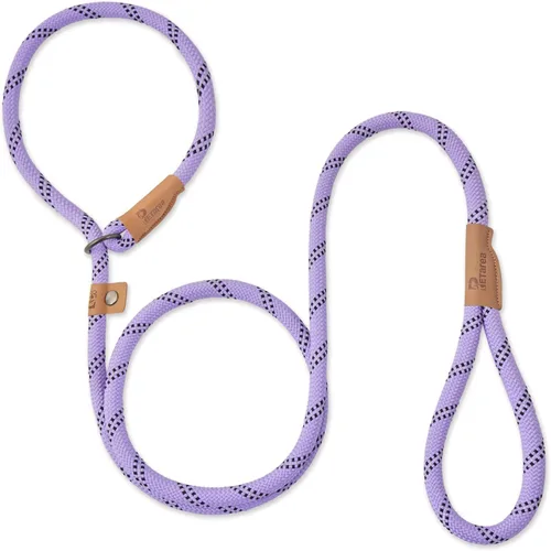 Miniatura 11 de Correa deslizante de 5 pies para perro, correa de cuerda resistente para perros pequeños, medianos y grandes, correa de entrenamiento sin tirones