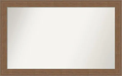 Miniatura 99 de Amanti Art Espejo de baño marrón para sobre el fregadero, 25 x 25 pulgadas, hecho a medida, espejo de tocador cuadrado marrón medio, marco de madera