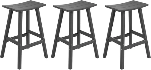 Miniatura 53 de WestinTrends Malibu - Juego de 2 taburetes para sillín para exteriores/patio, 24 alturas, color rojo